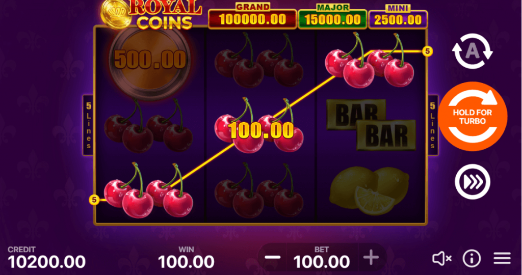 Royal Coins Hold and Win game